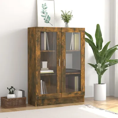 Produktbild von Maison Exclusive - Vitrinenschrank Räuchereiche 82,5x30,5x115 cm Holzwerkstoff