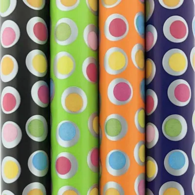 Produktbild von Dots Geschenkpapier – Verschiedenes Geschenkpapier – 200 x 70 cm – 5 Rollen