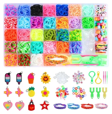 Produktbild von Set mit über 2500 Gummibändern für die Herstellung von selbstgemachten Armbändern