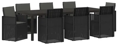 Produktbild von vidaXL Garten Essgruppe 9 stk. Anthrazit PP