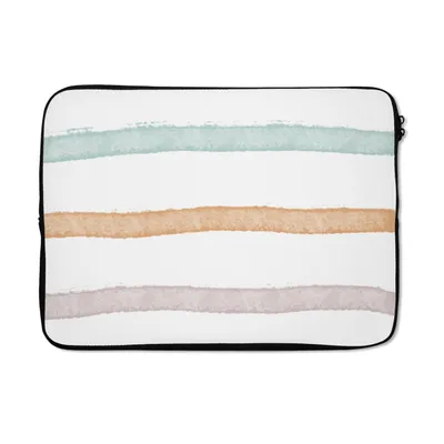 Produktbild von MuchoWow® Laptop Hülle 14 ZollLinie - Pastell - Regenbogen - Muster Laptoptasche - Laptoptasche - Stoßsicher - Schutzhaube