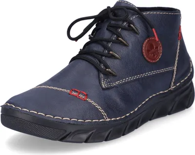 Produktbild von Rieker Damen Stiefeletten Warmfutter Schnürung 55002, Größe:42 EU, Farbe:Blau