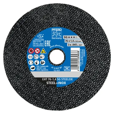 Immagine prodotto di Disco da taglio PFERD SG STEELOX Ø 76 x 1,4 mm diritto - 65508011