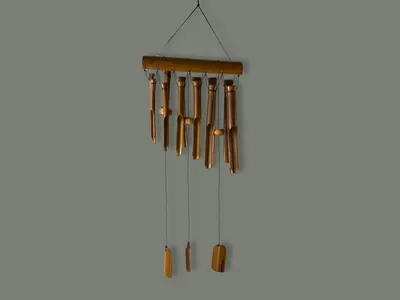 Produktbild von Bambus-Windspiel braun lang 40cm