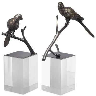 Produktbild von Casa Padrino Luxus Deko Objekte 2er Set Bronzefarben - Büro Deko - Schreibtisch Deko - Wohnzimmer Deko - Luxus Kollektion