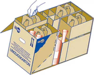 Produktbild von 1x Profi-Transport- und Umzugsset für 64 Gläser 14 tlg.