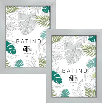 Produktbild von aFFa frames, Batino, Bilderrahmen aus Holz, mit Acrylglasfront, HDF-Hintergrund, Weiß, 29,7x42 cm, 2er Set