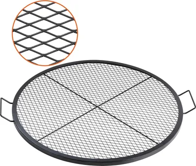 Zdjęcie produktu dla Ruszt do ogniska 91 cm - stalowy z uchwytem - przenośny grill turystyczny