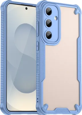 Image de Coque de protection pour Samsung Galaxy S25+, dos translucide mat, étui TPU bleu