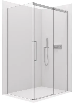 Obrázek produktu pro Sprchový kout Lantono L/P - 8 mm - Soft-Close - chrom, transparentní sklo - 160x100x195 cm - posuvný