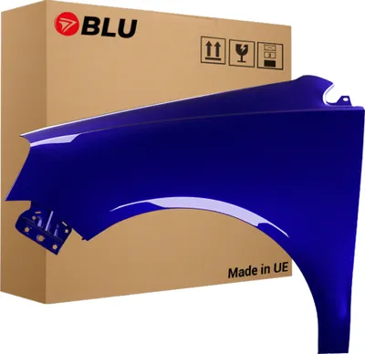 Image de BLU Aile Compatible avec VW Volkswagen Polo 9N3 IV 4 LIFT LB5N Gauche Blau IndigoBlau | 2005-2009 | Avant | Peint| Prêt à Monter | Acier