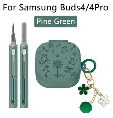 Zdjęcie produktu dla INF Zestaw etui ochronnego TPU do Samsung Buds4 i Buds4Pro różowy 4 szt Zielony