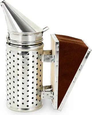 Produktbild von IMKERSHOP Smoker verzinkt  mit Rauchstoff-Innenbehälter Lederblasebalg