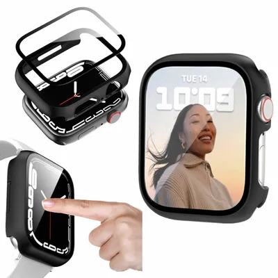 Immagine prodotto di Per Apple Watch Series 9 8 7 41 / 6 SE 5 4 40mm 2 in 1 Custodia cover + vetro rigido