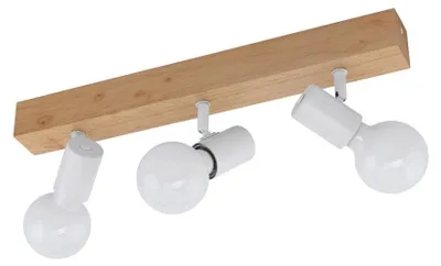 Image de EGLO TOWNSHEND 3, E27, 220-240 V, marron, blanc