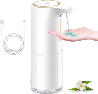 Produktbild von 2023 Neueste Seifenspender Automatisch, 300ml Elektrischer Seifenspender mit Sensor, Wiederaufladbarem, Wasserdicht, utomatischer Seifenspender für Badezimmer/Küche/Handseife
