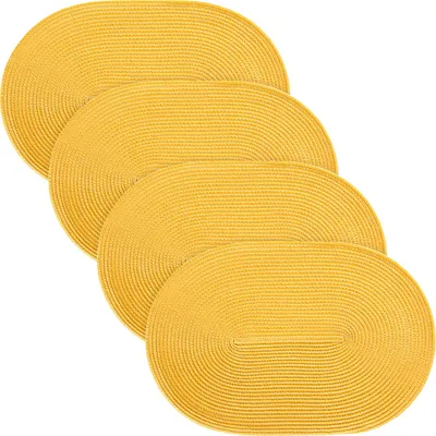 Produktbild von Erwin Müller Tischset Amadora" 4er-Pack gelb oval 30x45 cm"