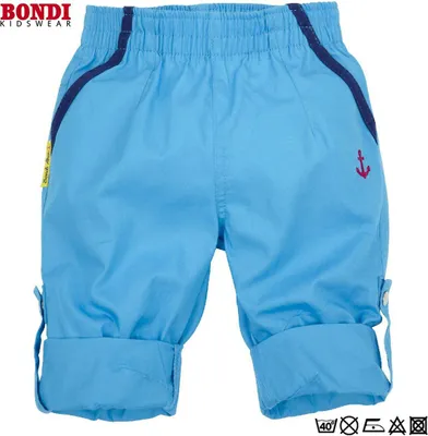 Produktbild von Bondi Kidswear Baby Webhose turn up ´Anker´ blau 80
