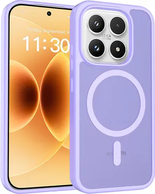Obrázek produktu pro Magnetické pouzdro pro Xiaomi 17, kompatibilní s MagSafe, matná průsvitná zadní strana, odolné proti nárazům Fialová