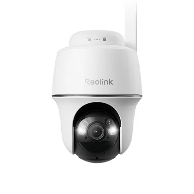 Imagen del producto de Reolink Go PT Plus, cámara de seguridad de 5MP con resolución 2K+, con batería, compatible con 4G LTE, con función de panorámica e inclinación, alimentada por energía solar continua, sin necesidad de Wi-Fi, con ranura para tarjeta SIM y tarjeta SD de 32GB