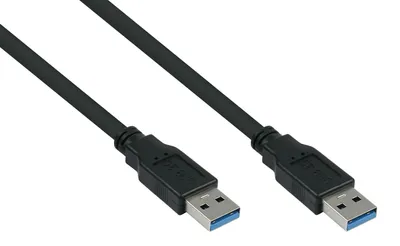 Zdjęcie produktu dla kabelmeister USB3.0 Kabel A-A UL schwarz 1,8m