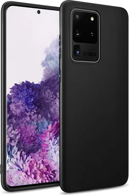 Zdjęcie produktu dla Silikonowe etui do Samsung Galaxy S20 Ultra Protective Cover Matt Black Backcover Etui na telefon komórkowy