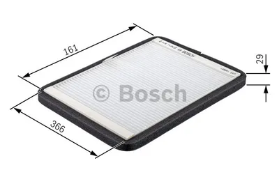 Produktbild von Bosch Filter, Innenraumluft 1 987 432 043