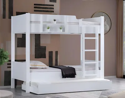 Productafbeelding van Een functioneel, wit etagetoft met opbergruimte en een modern design