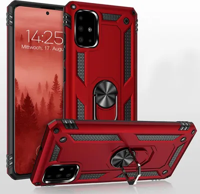 Produktbild von Armor Outdoor Handyhülle für Samsung Galaxy A51 Handy Panzer Case Cover Schutzhülle Farbe: Rot