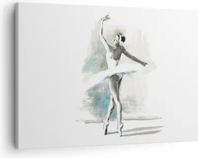 Produktbild von Bild auf Leinwand - Leinwandbild - Einteilig - Ballerina Tanz Frau - 70x50cm - Wand Bild - Wanddeko - Wandbilder - Leinwanddruck - Bilder - Wanddekoration - Leinwand bilder - Wandbild - AA70x50-4953