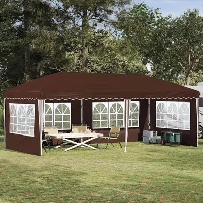 Obrázok produktu pre Maison Exclusive – Prenosný párty stan, 575 x 289 x 245 cm, hnedý