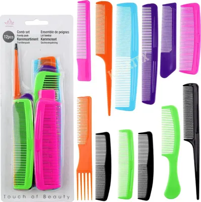 Produktbild von GKA 12 Stück Kämme Kammsortiment 12-20 cm Kammset Kamm Kämme Taschenkamm Haarkamm Stielkämme Lockenkamm Toupierkamm