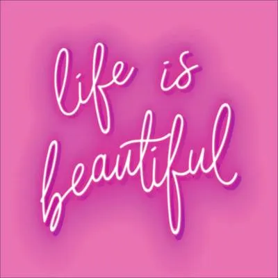 Produktbild von Glasbild Life Is Beautiful II 30x30 cm