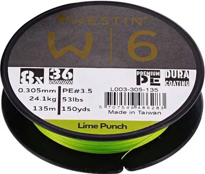 Zdjęcie produktu dla Plecionka wędkarska Westin W6 8 Braid Lime Punch 0,37 mm 300 m 37,2 kg