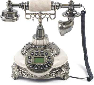 Productafbeelding van Retro vast telefoonapparaat, compatibel met FSK- en DTMF-signalen, nostalgisch telefoon voor thuisgebruik, decoratie voor op tafel