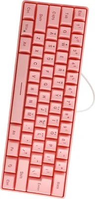Image de V700 RGB Backlit Keyboard Gaming USB 61 Keys Wired Mechanical Illuminated Pink