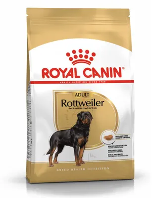 Zdjęcie produktu dla Royal Canin Rottweiler Adult, Dorosły, Rottweiler, Gigant (> 45 kg), Drób, Warzywo, 12 kg