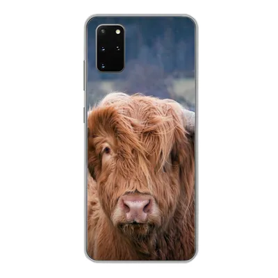 Produktbild von MuchoWow® Handyhülle Schutzhülle Hülle für Samsung Galaxy S20 Plus Schottischer Highlander - Hörner - Berg Silikon Softcase Handy Hülle - Hartschale