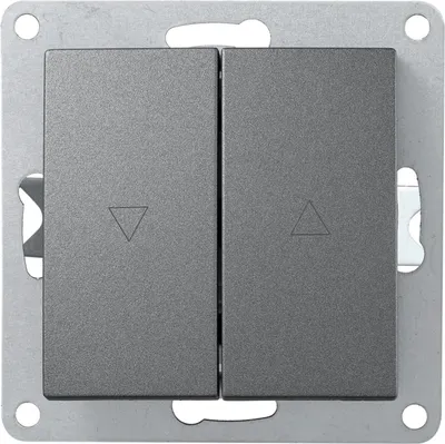 Produktbild von Jalousie-Taster McPower "Flair", Hoch und Runter, 250V/10A, UP, anthrazit, matt