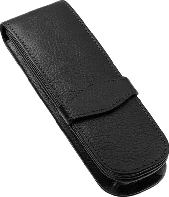 Produktbild von ONLINE Echtleder-Etui Black in modischem Design als stilvolles Schreibgeräte-Accessoire, für zwei Schreibgeräte