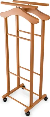 Produktbild von Kleiderständer Clever 104 mit 2 geformten Kleiderbügeln und 2 Hosenhaltern, 37 cm Breite, 108 cm Höhe