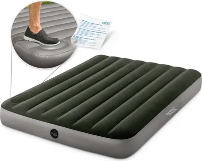 Obrázek produktu pro Přenosný nafukovací matrace 191x137x25 cm s integrovanou nožní pumpou INTEX 64762