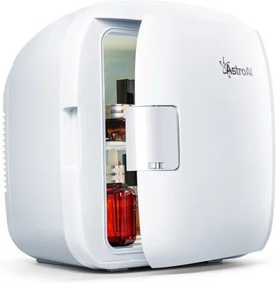 Produktbild von JUNG AstroAI 2in1 Mini Kühlschrank – Kompakter Camping Kühlschrank mit Kühl- und Heizfunktion, 9L Fassungsvermögen, Weiß