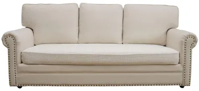 Productafbeelding van Bankhoes voor een 3-zitsbank, elastische hoes, crèmekleurig, lengte 165-200 cm