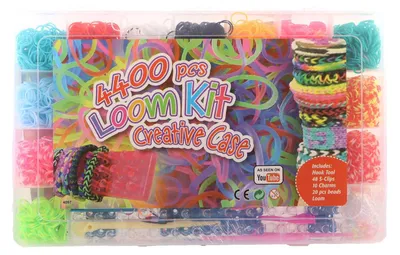 Produktbild von Loom Gummibänder Mega Set 4400 Teile 35x22x4 cm