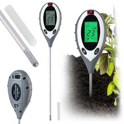 Produktbild von KADAX Boden-säuremessgerät, Boden-ph-messgerät, Garten-tester Für Boden Und Feuchtigkeit, 4-in-1, KI-generiertes Bild