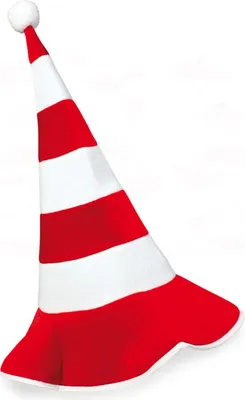 Produktbild von Zipfelhut Mütze Pylon Rot Weiß Gr. 58 cm Karneval Fasching Party Cosplay