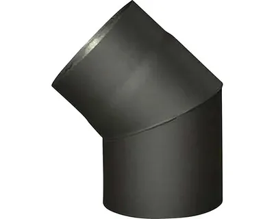 Image de Coude fumée Ø125/45° 1,5 mm noir