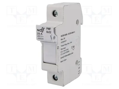 Immagine prodotto di 1 presa da 25A, 8x31mm, montaggio: fusibili cilindrici DIN, grado di protezione IP20, codice prodotto: 485001