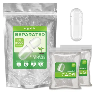 Productafbeelding van Veganistische Lege Capsules Maat 000 voor Zelf Vullen (500 stuks)